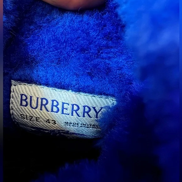 Burberry Black and Blue Fur Boots